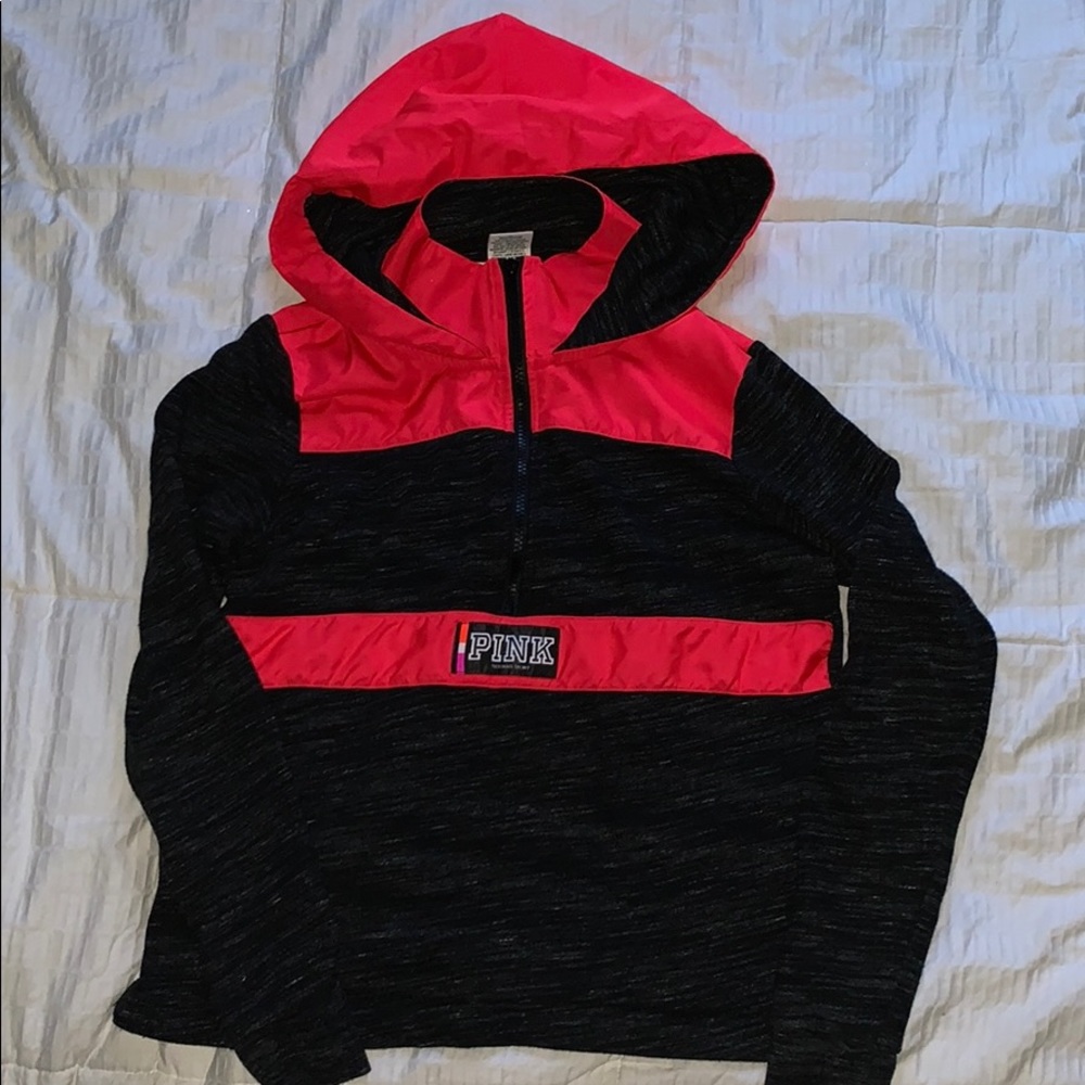 PINK quarter zip jacket hoodie